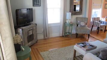 Flat-screen TV, DVD player