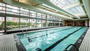 Indoor pool, a heated pool