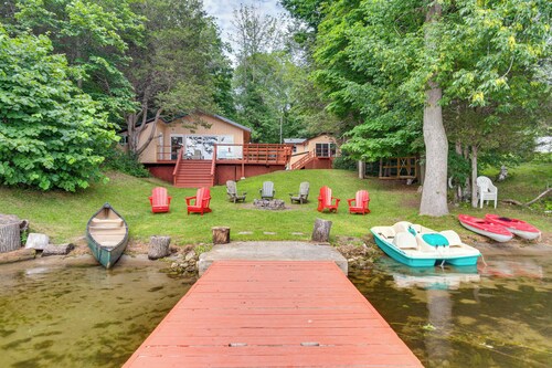 Whitefish Lake: Waterfront Cottage w/ Boat Dock!
