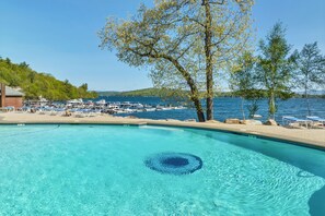 Outdoor pool, a heated pool