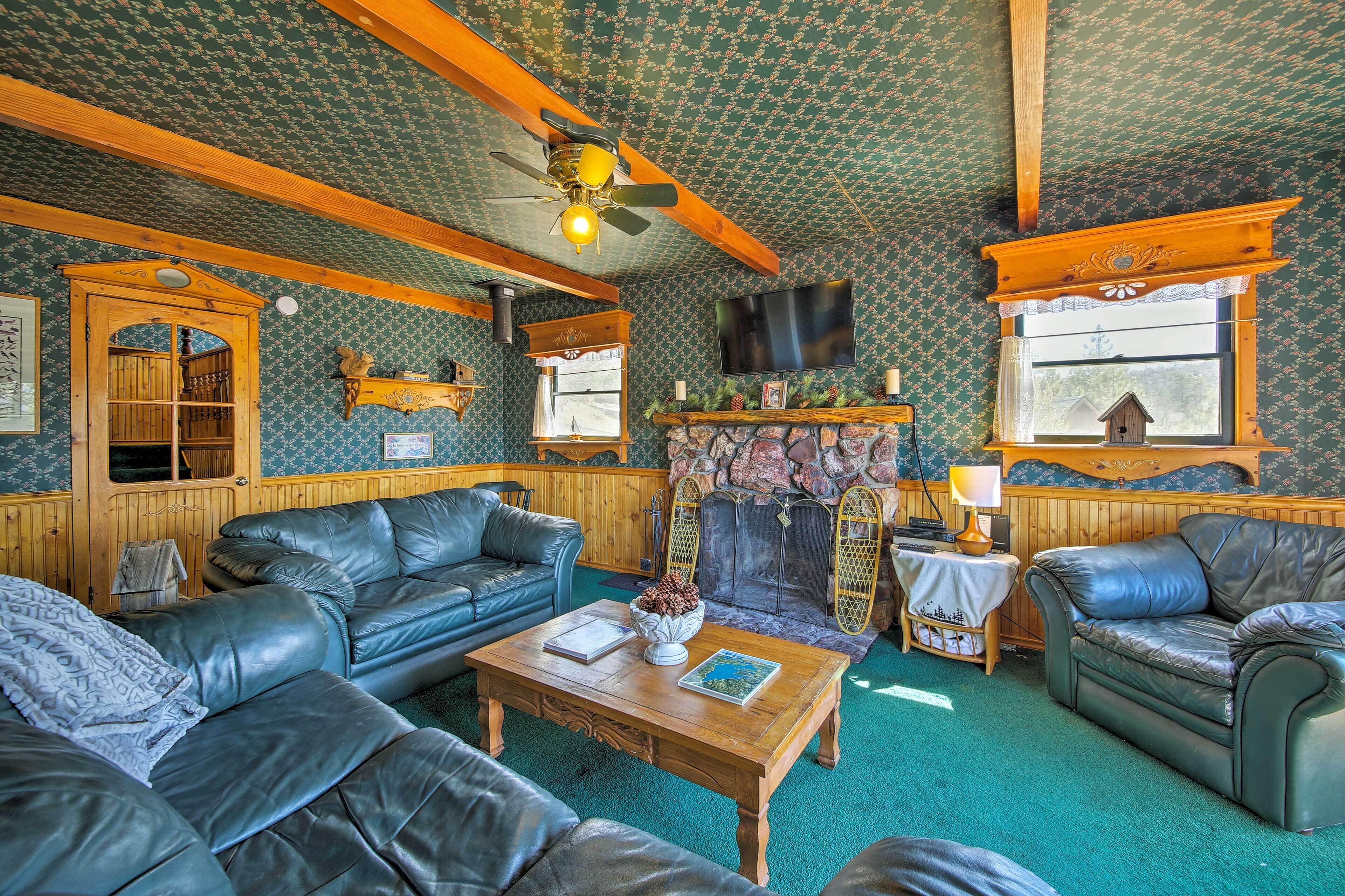 Cabin w/Deck & Views Steps from Big Bear Lake