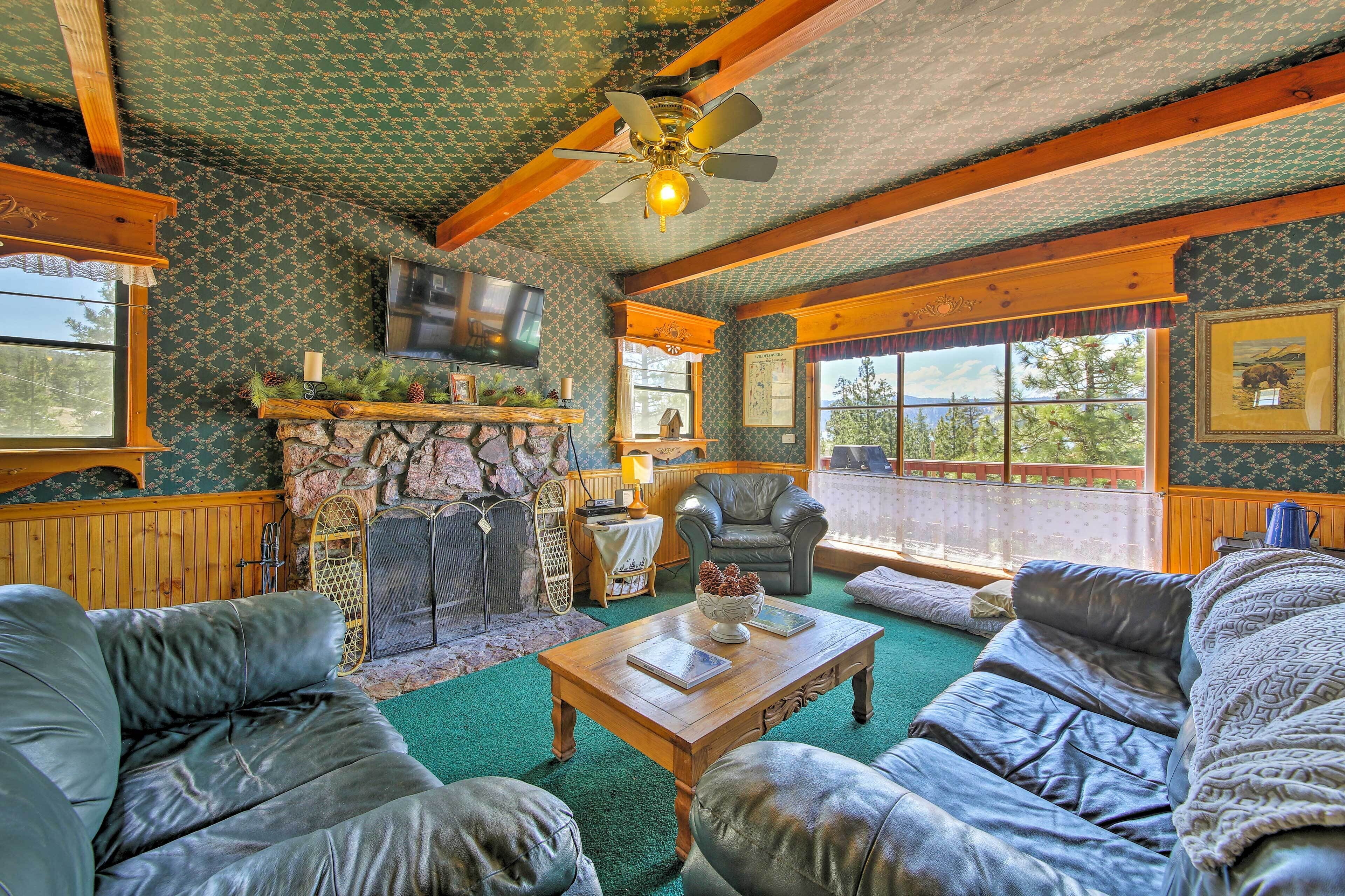 Cabin w/Deck & Views Steps from Big Bear Lake