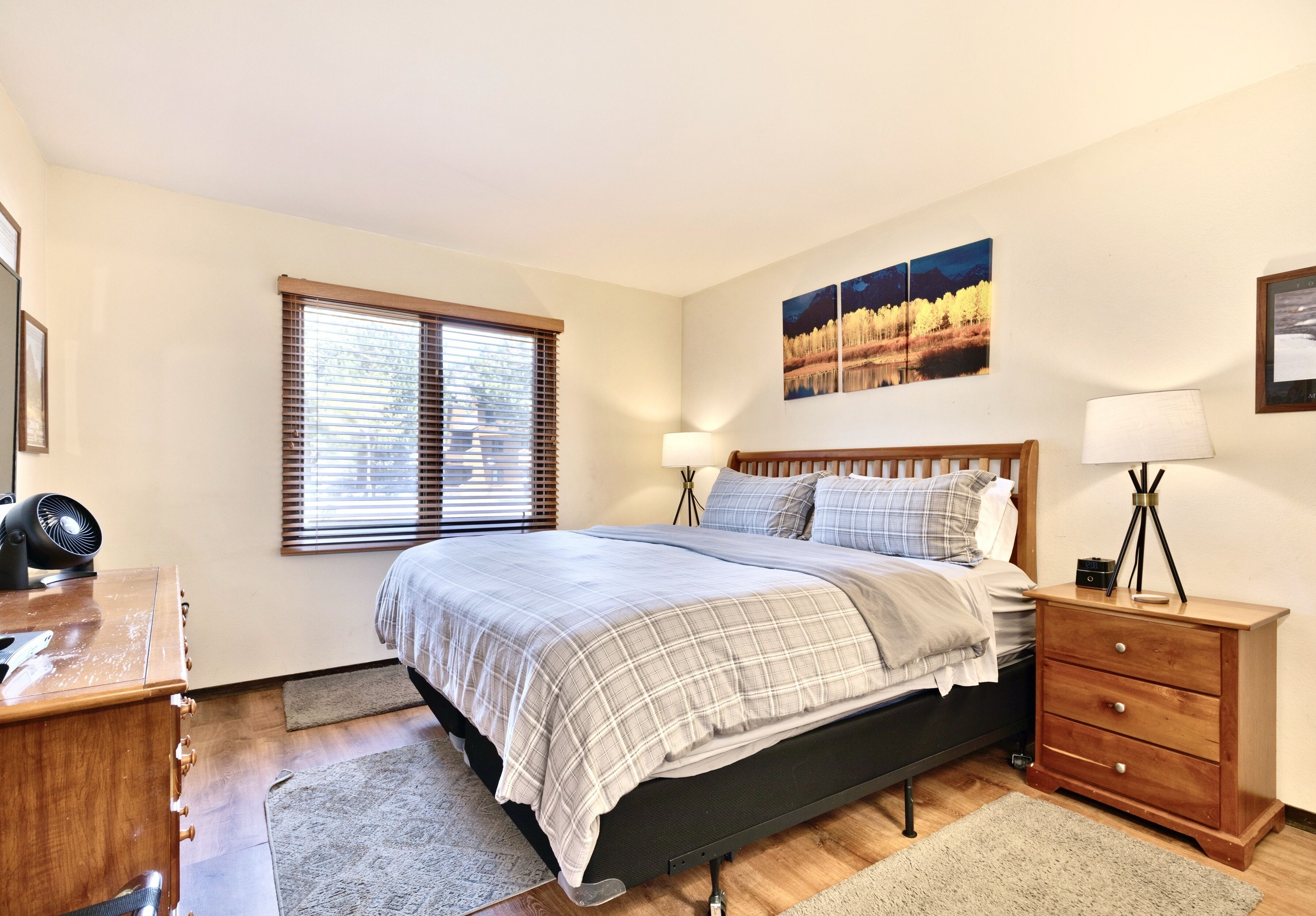 1 bedroom, memory foam beds, travel crib, free WiFi