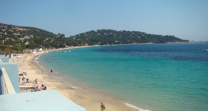 DUPLEX-FÜSSE IM WASSER AM SCHÖNEN STRAND VON CAVALIERE-CAP-NEGRE