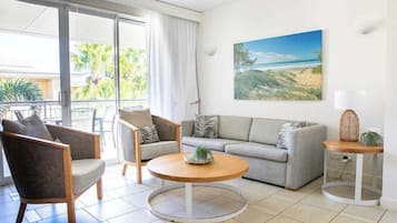 Standard Apartment, 2 Bedrooms | Living area | 32-inch LCD TV with digital channels, TV