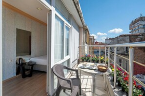 Staduitzicht vanuit accommodatie