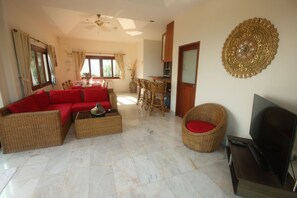 4-Bedroom Villa with Private Pool | Living area | Flat-screen TV - Tropical Villa (Koh Samui)