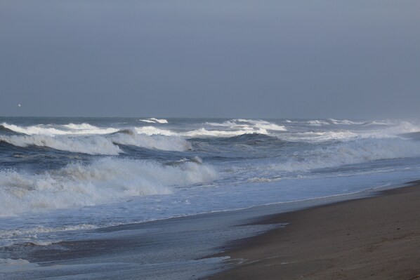Beach nearby, sun-loungers, beach towels