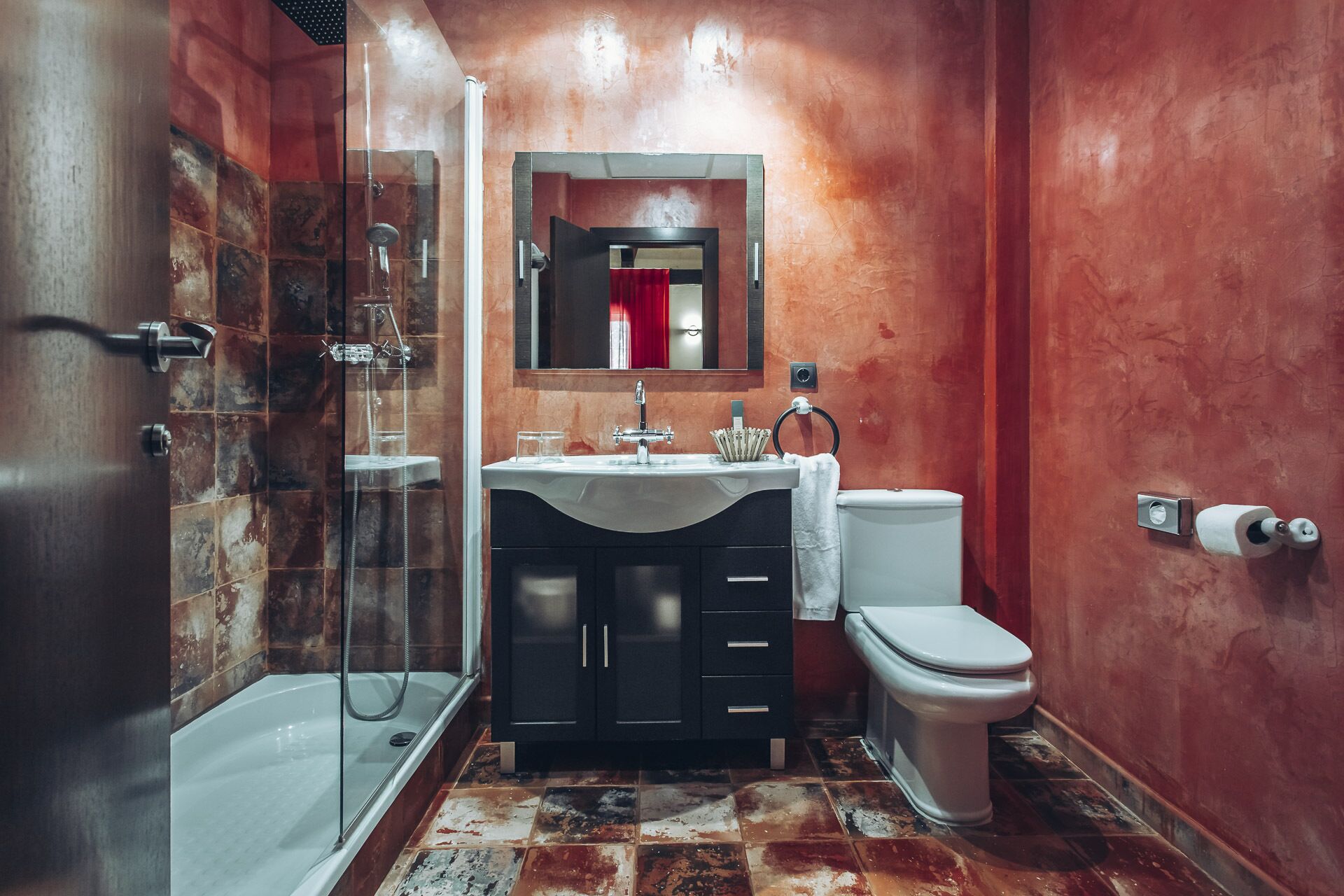 double or twin room | bathroom | shower, towels