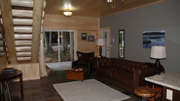 Smart TV, DVD player, books, video library