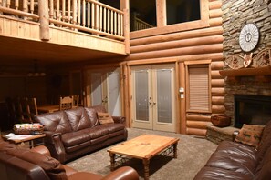 Televisión, chimenea, videojuegos y reproductor de DVD