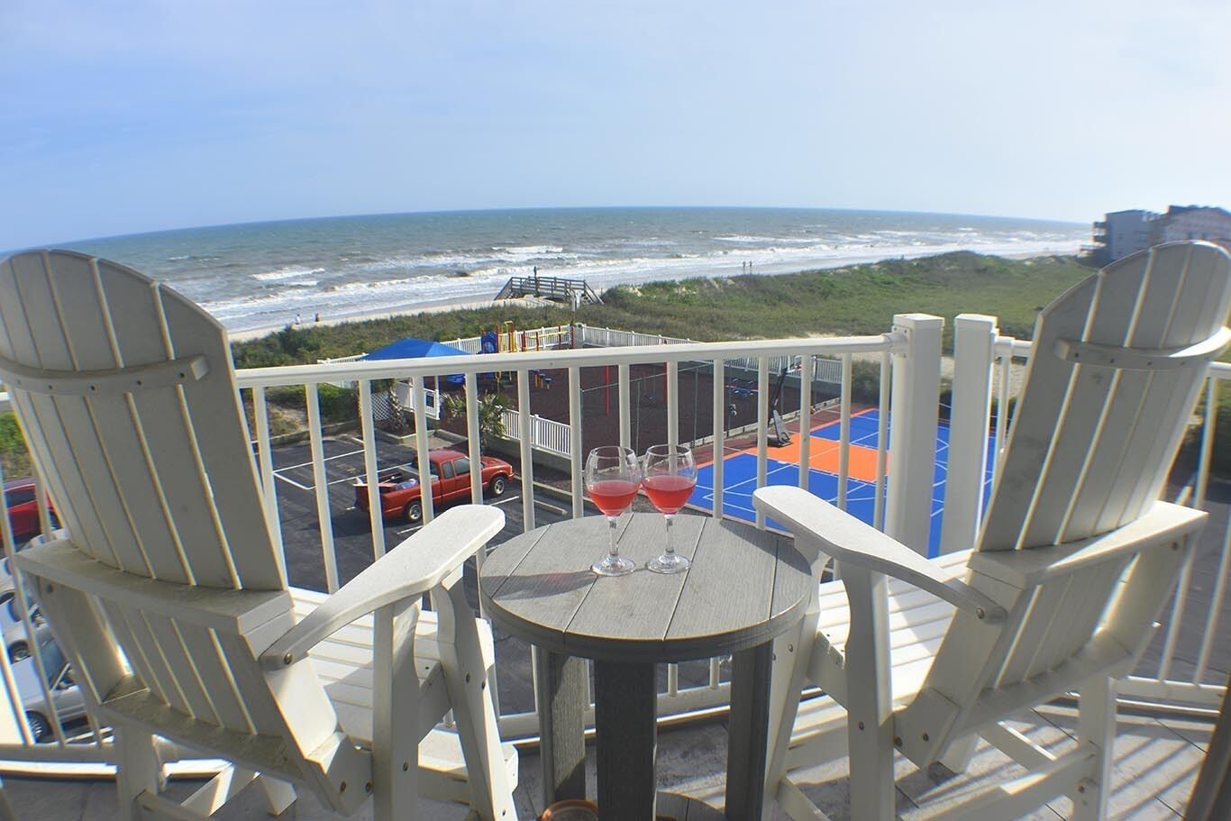 Beachfront/ On the Beach 2 bdrm Condo North Topsail with Wonderful Ocean View

 