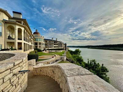 Lakefront Hill Country Hacienda on Lake Travis with Heated Indoor Pool!