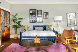 TV, fireplace, offices - Boho Bungalow | Private Oasis w. Jacuzzi Pool (Charleston)