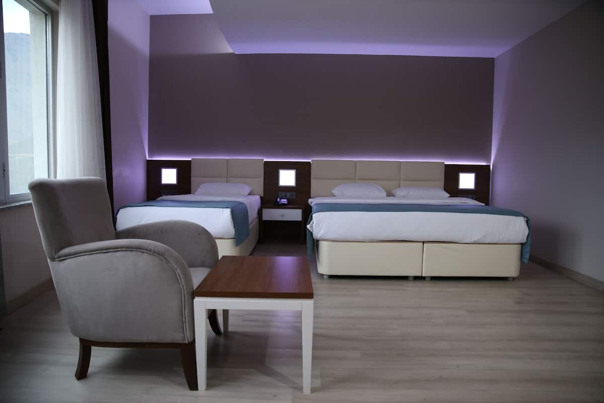 Deluxe driepersoonskamer | Een kluis op de kamer, extra bedden, gratis wifi