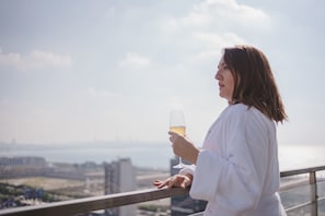 Panoramic Suite, Balcony, Sea View | Terrace/patio