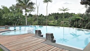 Outdoor pool, open 6 AM to 8 PM, sun loungers