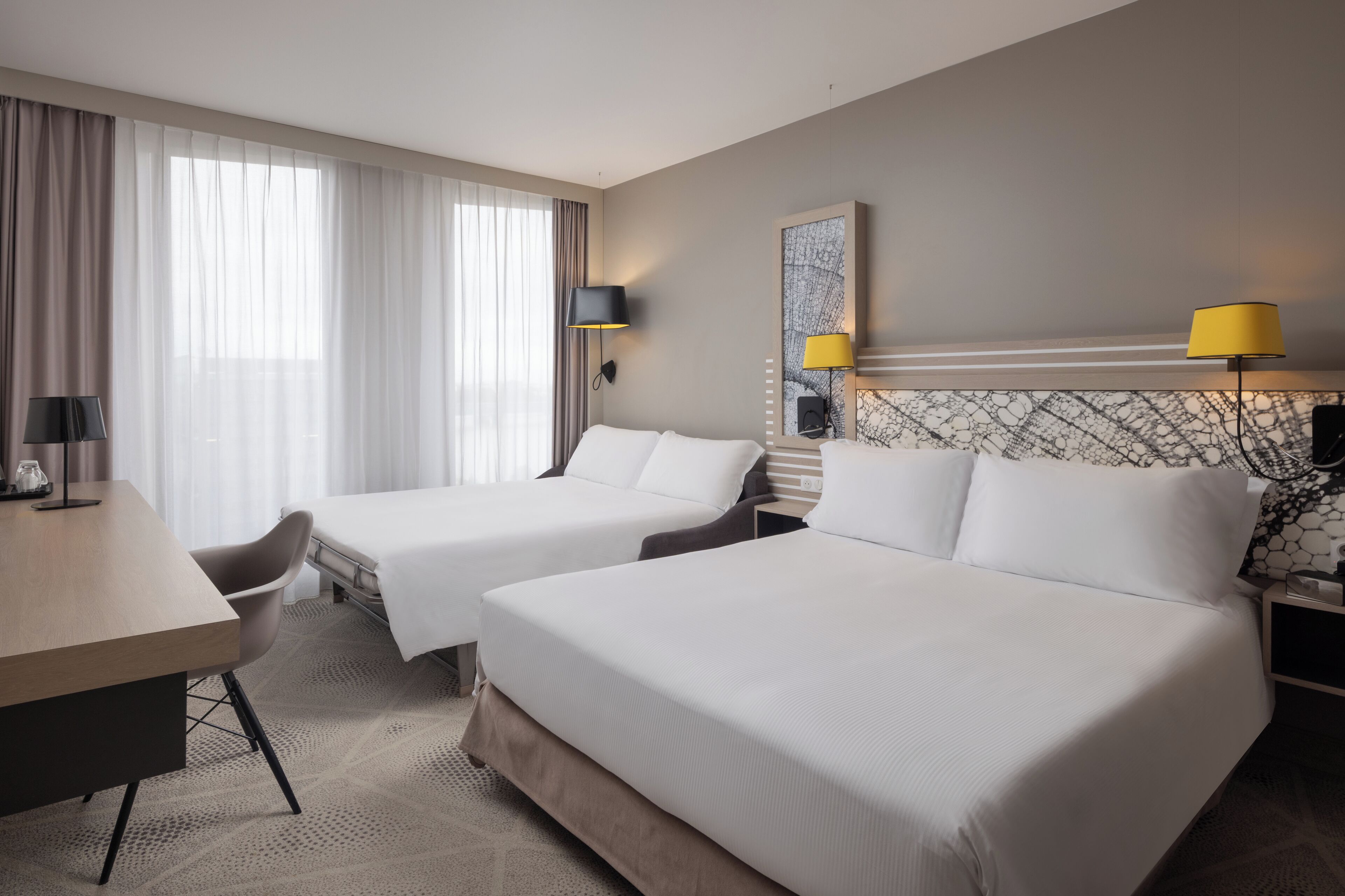 Chambre familiale, 1 grand lit | Literie de qualité, couette en duvet, lit avec matelas Select Comfort