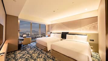 Premium bedding, memory-foam beds, minibar, in-room safe