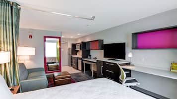 Blackout drapes, iron/ironing board, WiFi (free), bed sheets