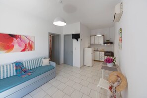 Apartment, 1 Bedroom | Living area - Letta's Apartments (Syros)