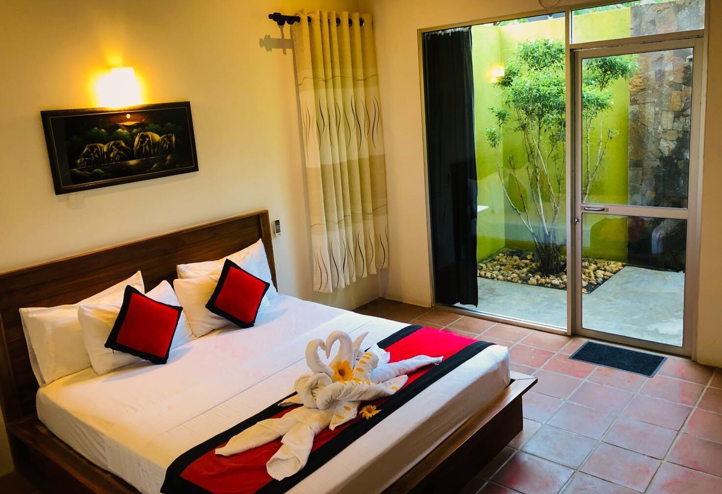 minibar, desk, free wired internet, bed sheets