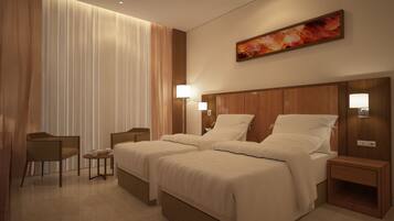 Egyptian cotton sheets, premium bedding, minibar, in-room safe