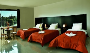 Desk, free WiFi, bed sheets