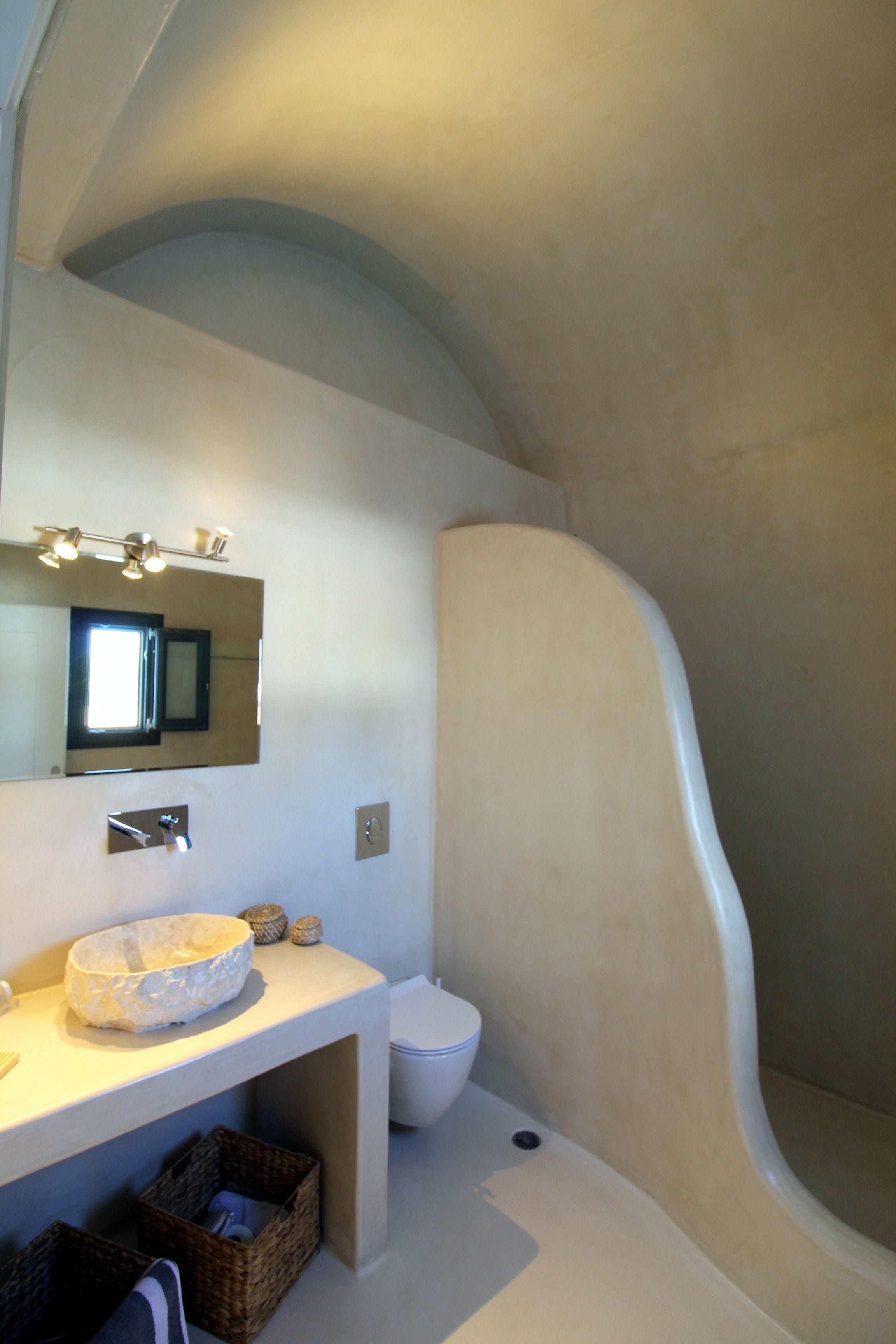 honeymoon suite | bathroom | shower, free toiletries, hair dryer, bathrobes