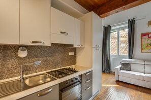 Appartamento, 1 camera da letto | Cucina privata | Frigorifero, microonde, piano cottura, bollitore elettrico