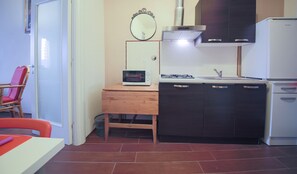 Appartamento, 1 camera da letto | Cucina privata | Frigorifero, microonde, piano cottura, pentole/stoviglie/utensili