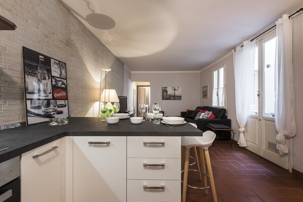 Apartment, 1 Bedroom | Living area