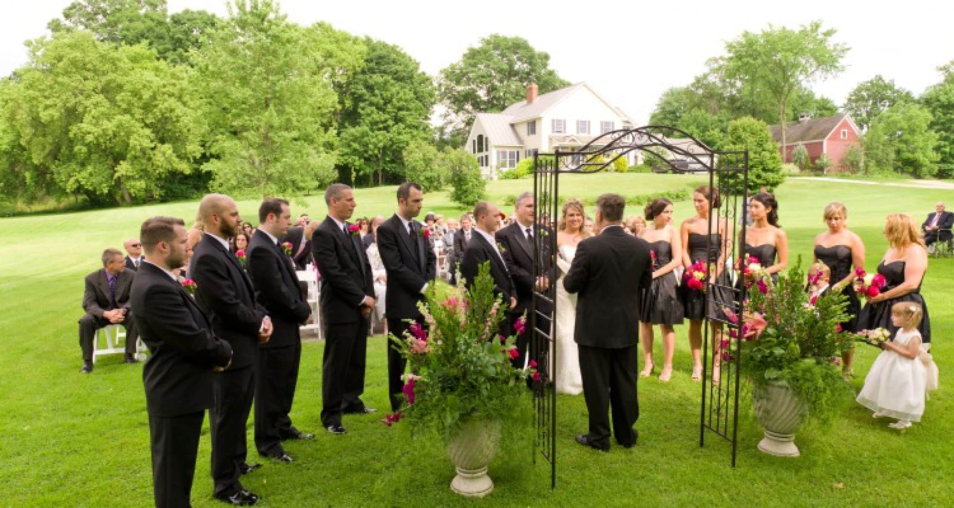 outdoor wedding area
