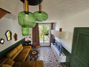 Familienapartment, eigenes Bad, Blick auf den Innenhof (Le Jardin) | Lounge