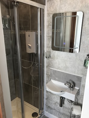 Habitación básica doble de uso individual, baño en la habitación (Bedroom 1) | Regadera en el baño