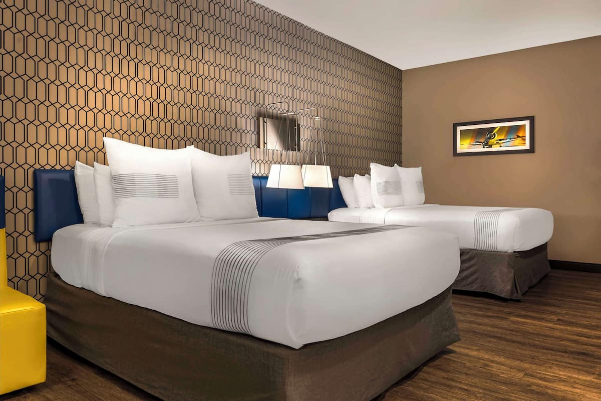 standard room, 2 queen beds, accessible, bathtub | 1 bedroom, premium bedding, in-room safe, desk