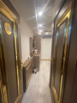 Premium bedding, minibar, desk, laptop workspace
