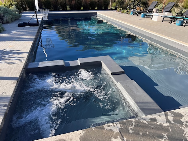 Outdoor pool, a heated pool