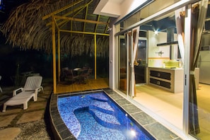 Deluxe Villa, 2 Bedrooms, Private Pool, Ocean View (Agua) | Private kitchen | Fridge, microwave, stovetop, coffee/tea maker