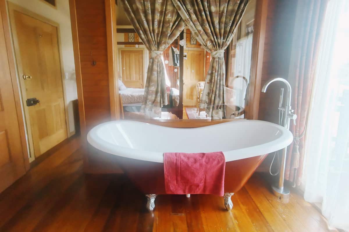 Free toiletries, hair dryer, bathrobes, slippers