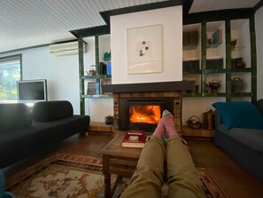 TV, fireplace, table tennis