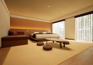 Japanese Western Style Quadruple Room, Non Smoking | Premium bedding, in-room safe, free WiFi - Hana Beppu (Beppu)