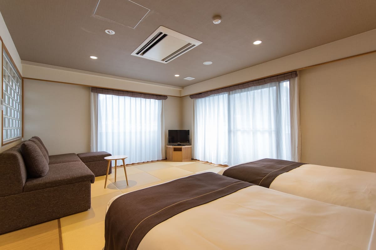Kamer (Japanese Western Style) | Luxe beddengoed, een kluis op de kamer, gratis wifi