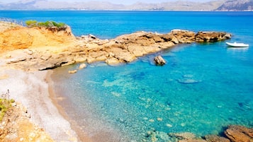 Sun-loungers, beach towels