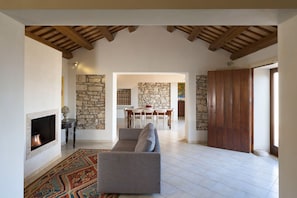 TV, fireplace, DVD player
