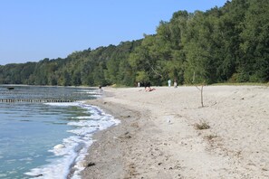 Vlak bij het strand