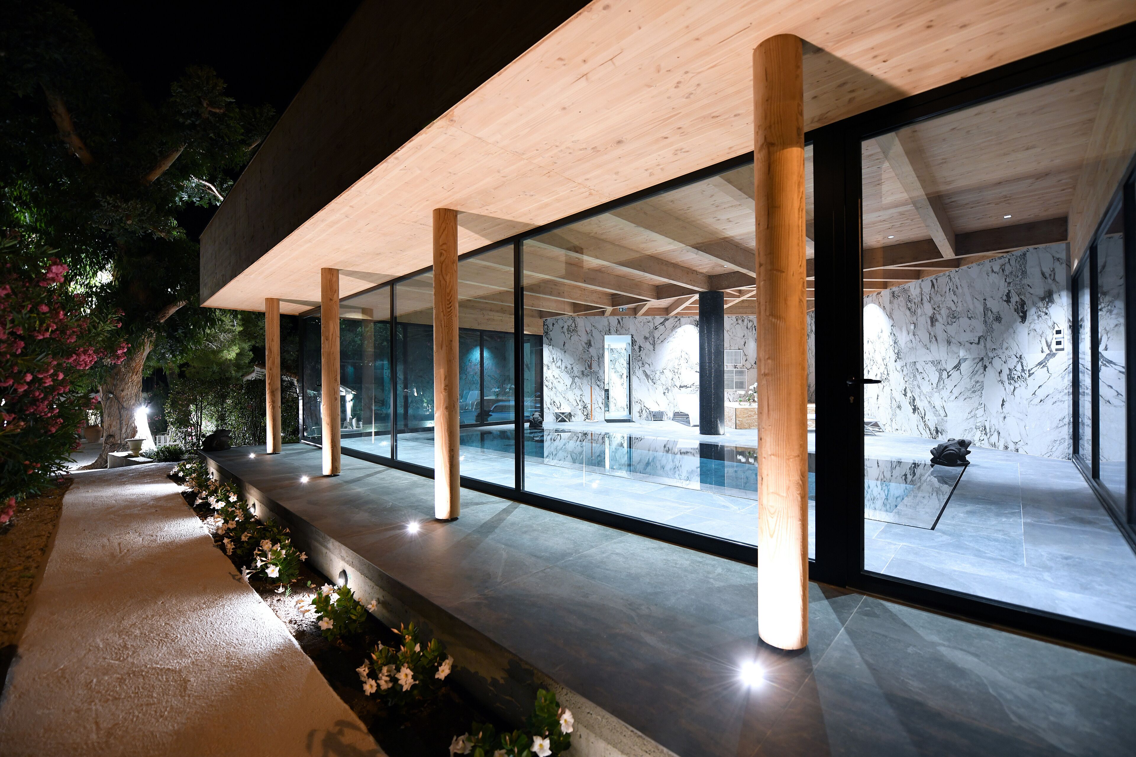 Indoor pool, a heated pool