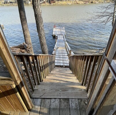 Beautiful 3 BR Home on Malone Lake - Great Views - Private Dock - Walk to Marina