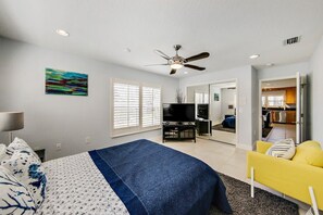 3 bedrooms, desk, iron/ironing board, travel cot - Beach Home with Amazing Oasis Pool, Spa, Waterfall, Fire Pit, Bikes (Palm Coast)