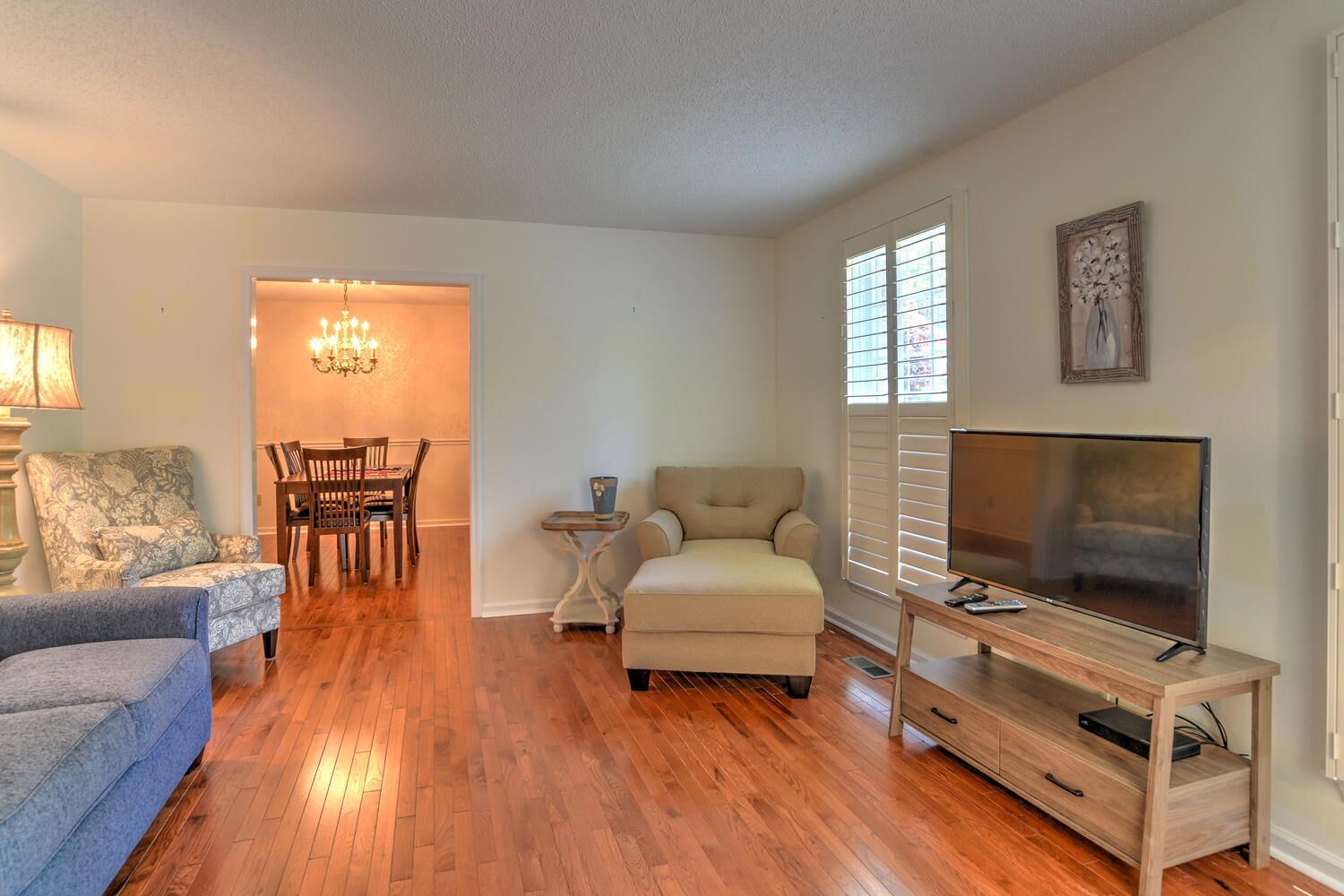 Convenient spacious home, 4 bed, 2 bath home, lg yd, firepit, and patio area.